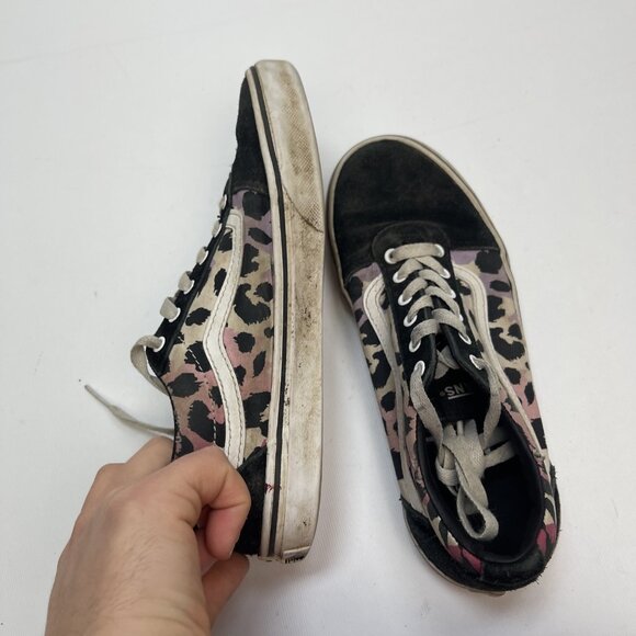Vans Old Skool Pink Purple Leopard Camo Skater Shoe Low Top Size 4.5 Missy Teen - Picture 10 of 16